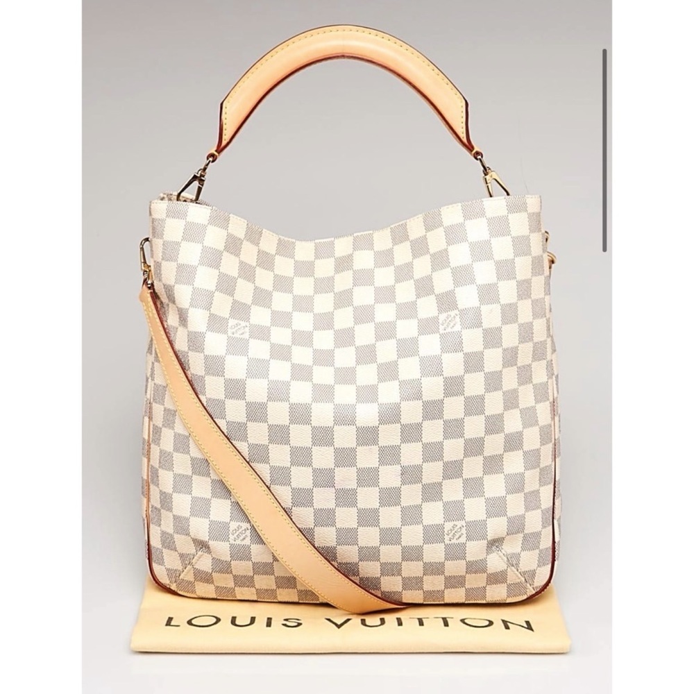 Rare Louis Vuitton Soffi Damier Azur Shoulder Bag Authentic Classic Summer - Picture 4 of 13